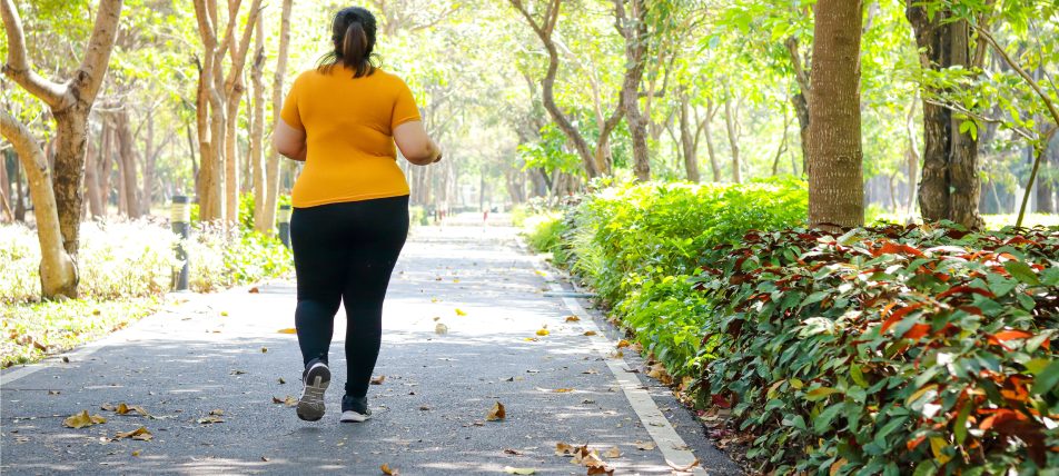 a woman exercising