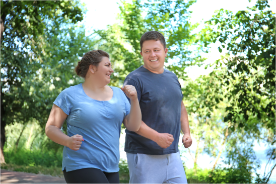 two people walking for exercise